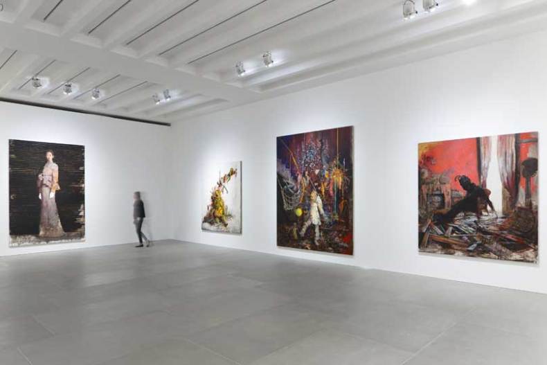 Installation view: 'Jonas Burgert' at Blain|Southern, 2014.