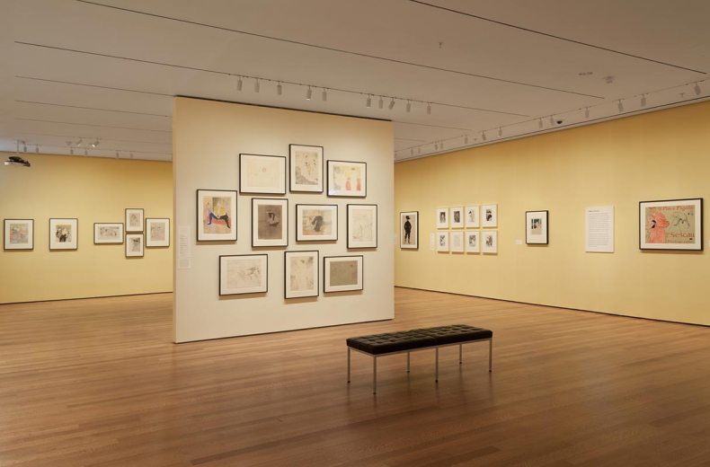 Installation view of 'The Paris of Toulouse-Lautrec: Prints and Posters' at The Museum of Modern Art, New York (26 July, 2014–22 March 2015).