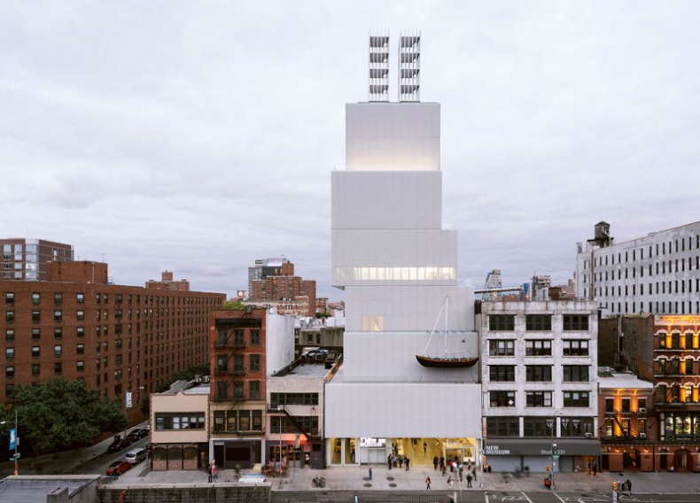 'Ghost Ship' on the New Museum facade.