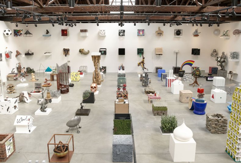 Installation view of 'Large Field Array' by Keith Tyson at The Pace Gallery in London, 2007