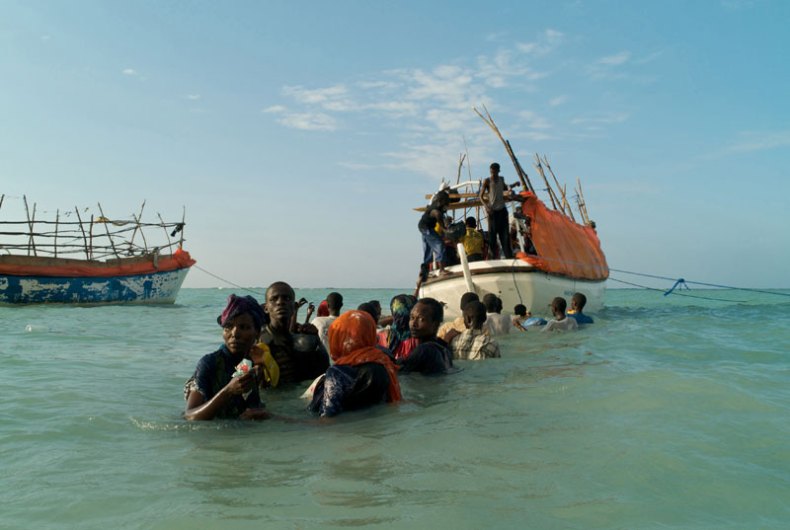 (April-December 2008, Shimbero, Somalia), from the series 'A Million Shillings; Escape from Somalia', Alixandra Fazzina.
