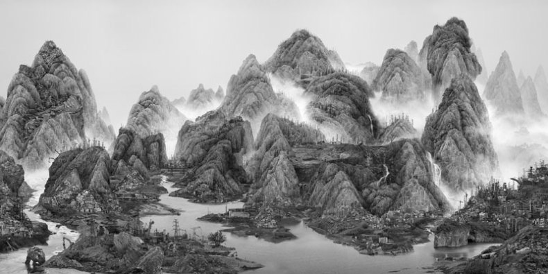 (2014, Shanghai, Hong Kong, Taipei and etc), from the series 'Artificial World', Yongliang Yang.