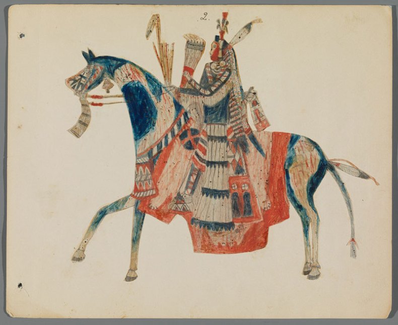 (c. 1890), Crow, Northern Plains, watercolour, graphite and coloured pencil on paper, 20.3 x 25.1cm.