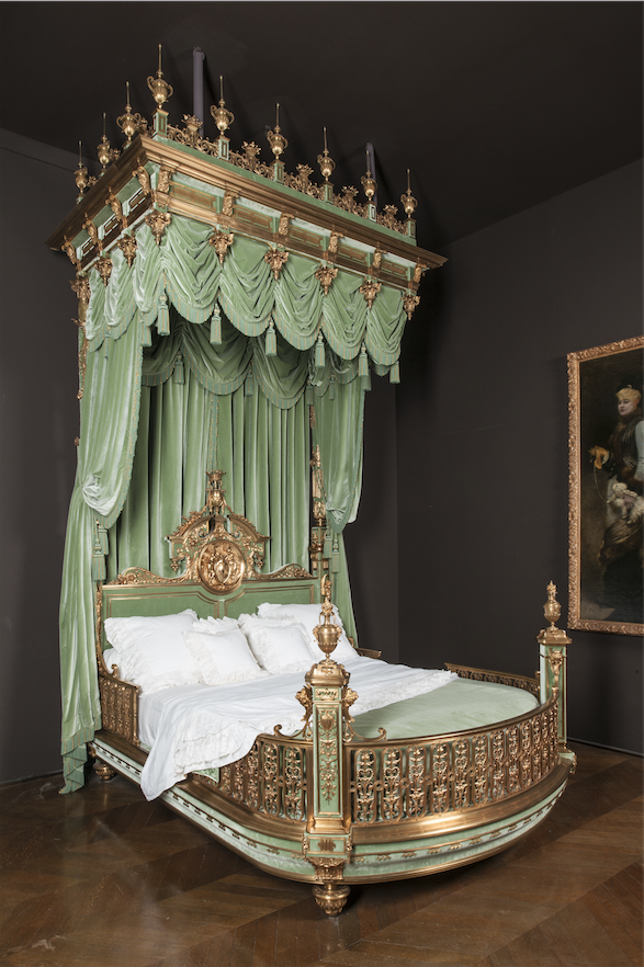 Comtesse Valtesse de la Bigne's bed of state, c. 1875, designed by Édouard Lièvre.