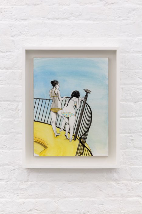 Untitled (Two Girls on Balcony) (2016), Charles Avery. Courtesy the artist and Pilar Corrias, London. Photo: Tim Bowditch