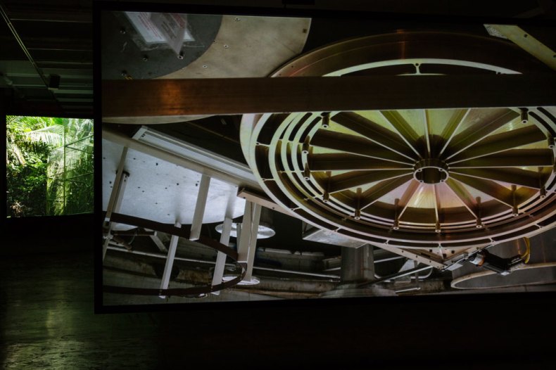 The Great Silence (video still; 2014), Jennifer Allora & Guillermo Calzadilla. Installation view, Fabric Workshop and Museum, Philadelphia. Courtesy of the artist and Kurimanzutto, Mexico City. Photo by Carlos Avendaño