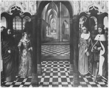 Hugo van der Goes's 'Virgin and Child with Saints' before it was restored