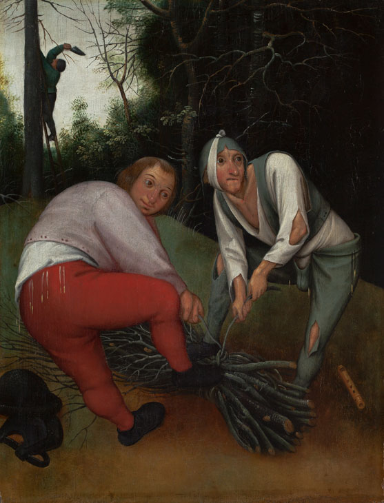Two Peasants Binding Faggots (c. 1620–50), Pieter Brueghel the Younger. Barber Institute of Fine Arts, University of Birmingham