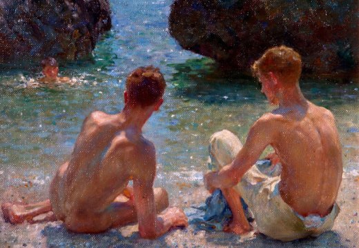 The Critics (1927), Henry Scott Tuke. Warwick District Council (Leamington Spa, UK)