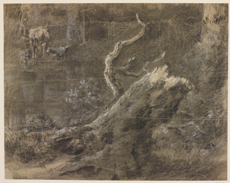 A Broken Tree-stump with a Peasant, and a Cow and Two Goats, (c. 1745–c. 1755), Thomas Gainsborough, Royal Collection Trust/© Her Majesty Queen Elizabeth II 2017