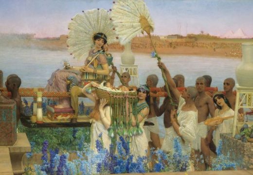 The Finding of Moses, (1904), Lawrence Alma-Tadema, private collection, wikimedia commons