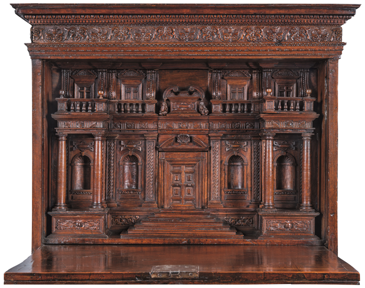 Architectural cabinet (with outer door open; 16th century),