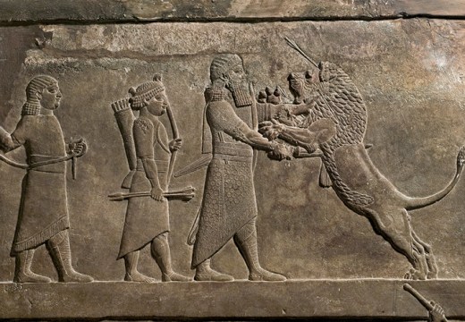 The Royal Lion Hunt (detail), 645–640 BC, from the North Palace, Nineveh, Iraq. British Museum, London, Photo: © The Trustees of the British Museum