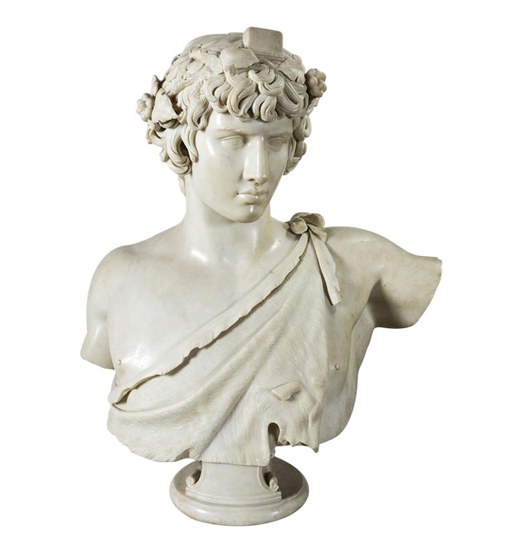 Bust of Antinous depicted as Dionysus, (AD 130–38 with 16th-century additions). Museo Archeologico Nazionale di Venezia.