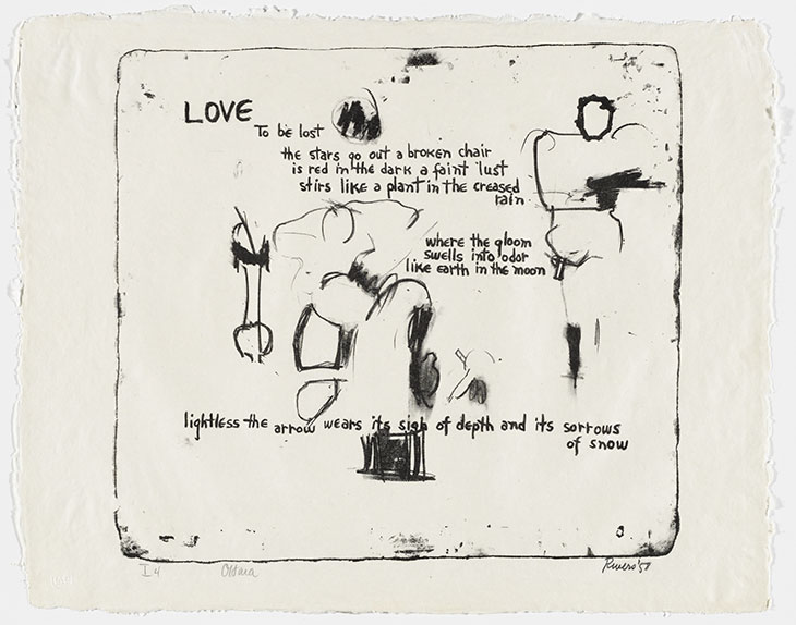 Love (1957), Larry Rivers. Lithograph from Stones (Universal Limited Art Editions, 1960). Museum of Modern Art, New York.