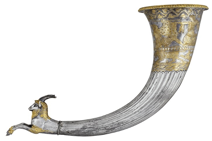 A silver rhyton depicting the death of Orpheus (c. 420–410 BC), from the Vassil Bojkov Collection, Sofia.