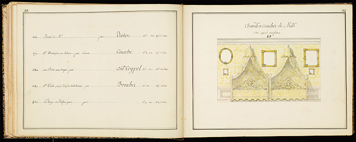 Pages 33–34 of the Catalogue des Tableaux de Mr Julienne (c. 1756), compiled by Jean-Baptiste-François de Montullé. Morgan Library and Museum, New York