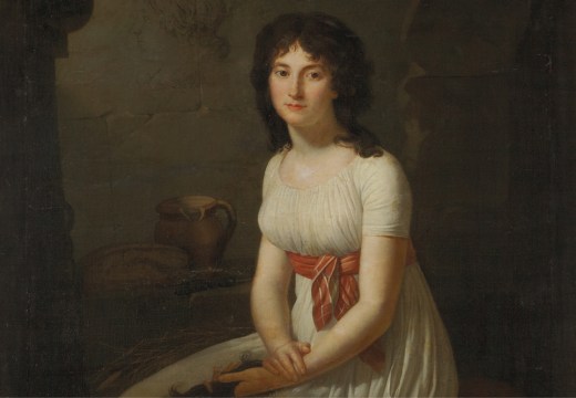 Citizen Tallien in a Cell in La Force Prison, Holding Her Cut Hair (detail), (1796), Jean-Louis Laneuville. Private collection. Photo: courtesy Yale University Press; © Christies Images/Bridgeman Images