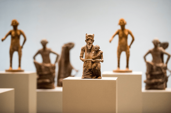 Installation view of ‘Cercle d'Art des Travailleurs de Plantation Congolaise’, an exhibition at the SculptureCenter, New York, in 2017.