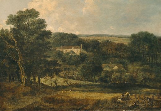 View Near Norwich with Harvesters (detail; 1810–21), John Crome.