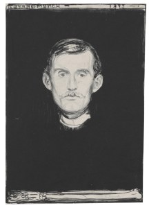 Self-portrait with Skeleton Arm (1895), Edvard Munch.