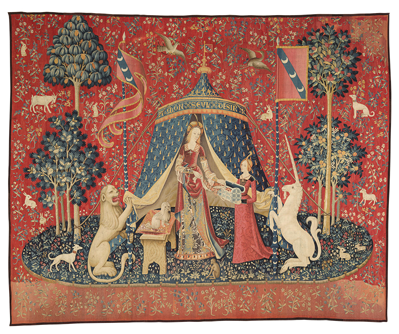 from the Lady and the Unicorn series (late 15th/early 16th century), France.