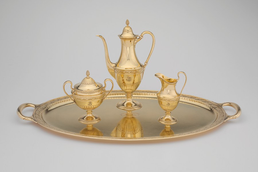 Coffee service for Alice Belin du Pont (designed 1910–11), Tiffany and Company. Yale University Art Gallery, New Haven