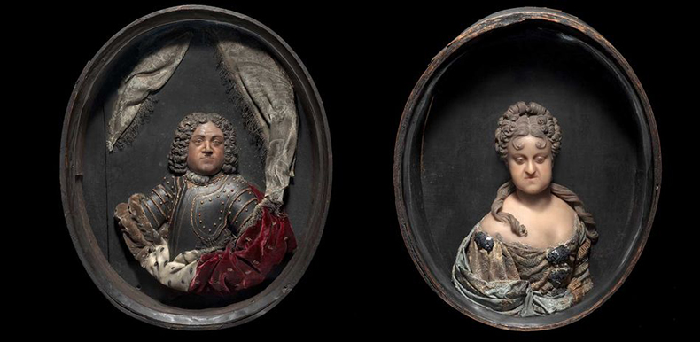 Left: Elector Frederick III of Brandenburg (1657-1713), right: Sophie Charlotte, Electress of Brandenburg (1668-1705) (1700), Johann Wilhelm von (der) Kolm the Elder.