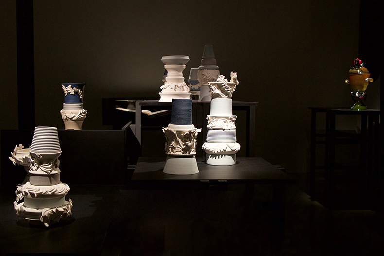 Installation view of ‘Candelabrum Construct I–IX’ (2020) by Jo Taylor.