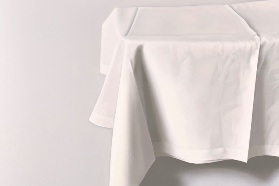 painting of tablecloth by Alison Watt